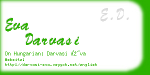 eva darvasi business card